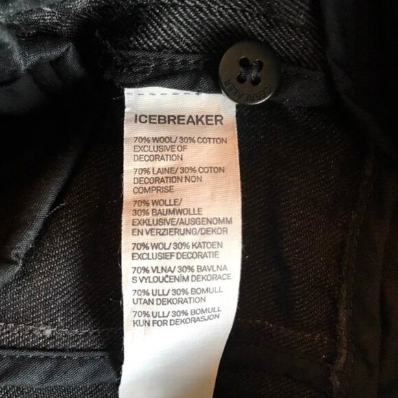 ICEBREAKER Merino Wool Blend Short Skirt Size 6 Charcoal Gray Side Zip - Picture 6 of 6